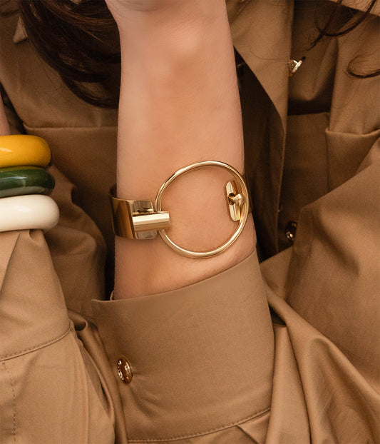 Alwena Bangle Bracelet (Gold Steel)