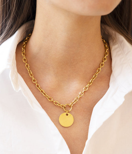 Necklace Amato (Golden steel)